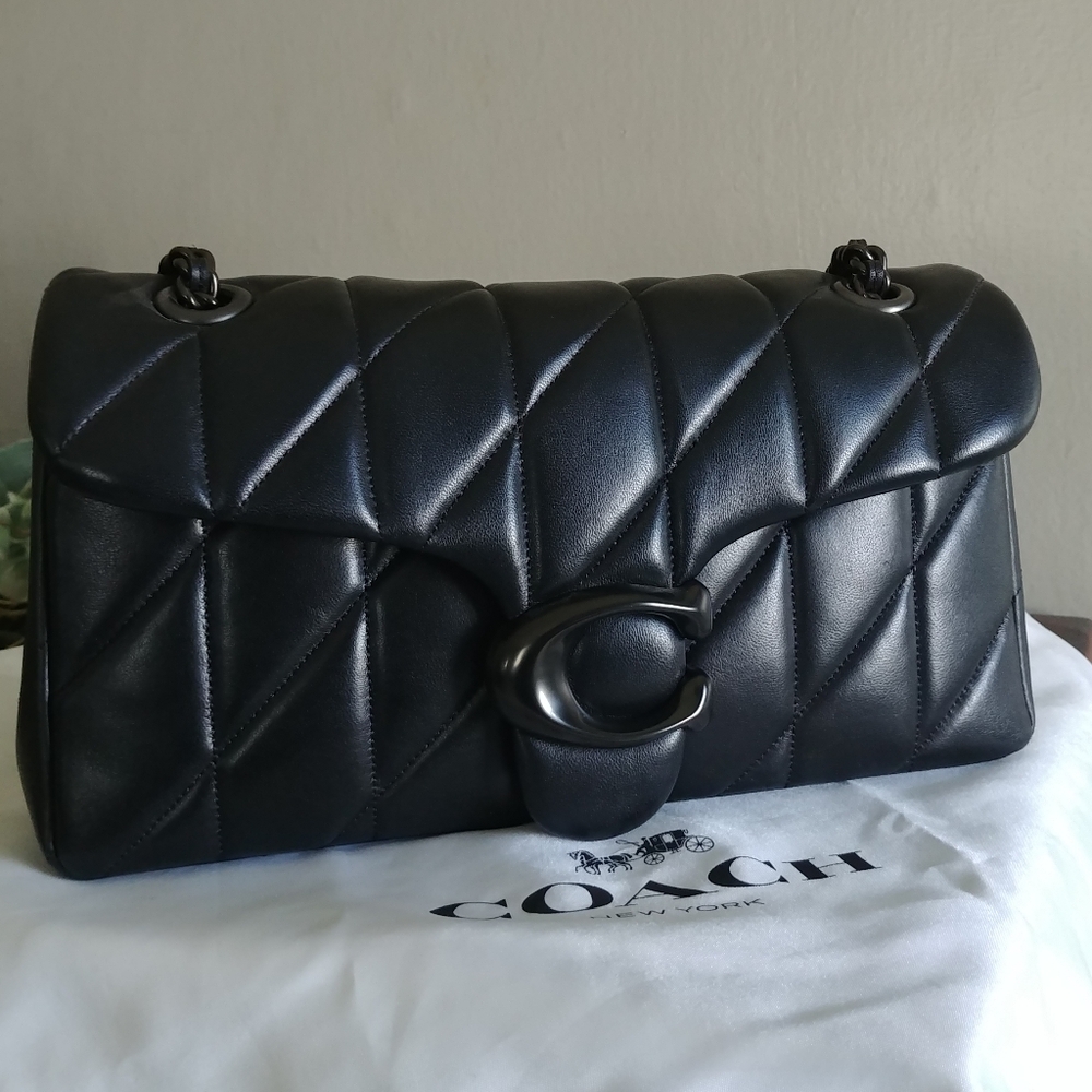Coach Black Quilted Tabby 26